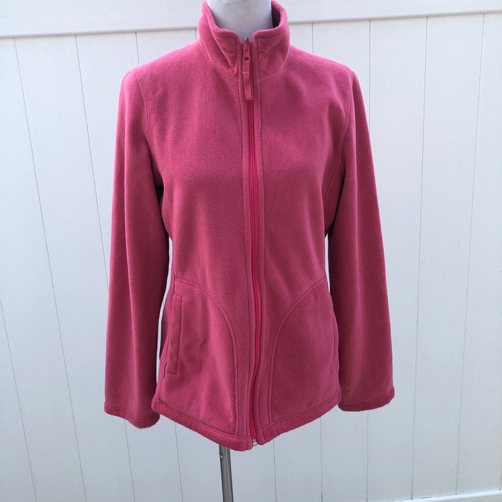 Uniqlo Reversible Pink Women Fleece Size L